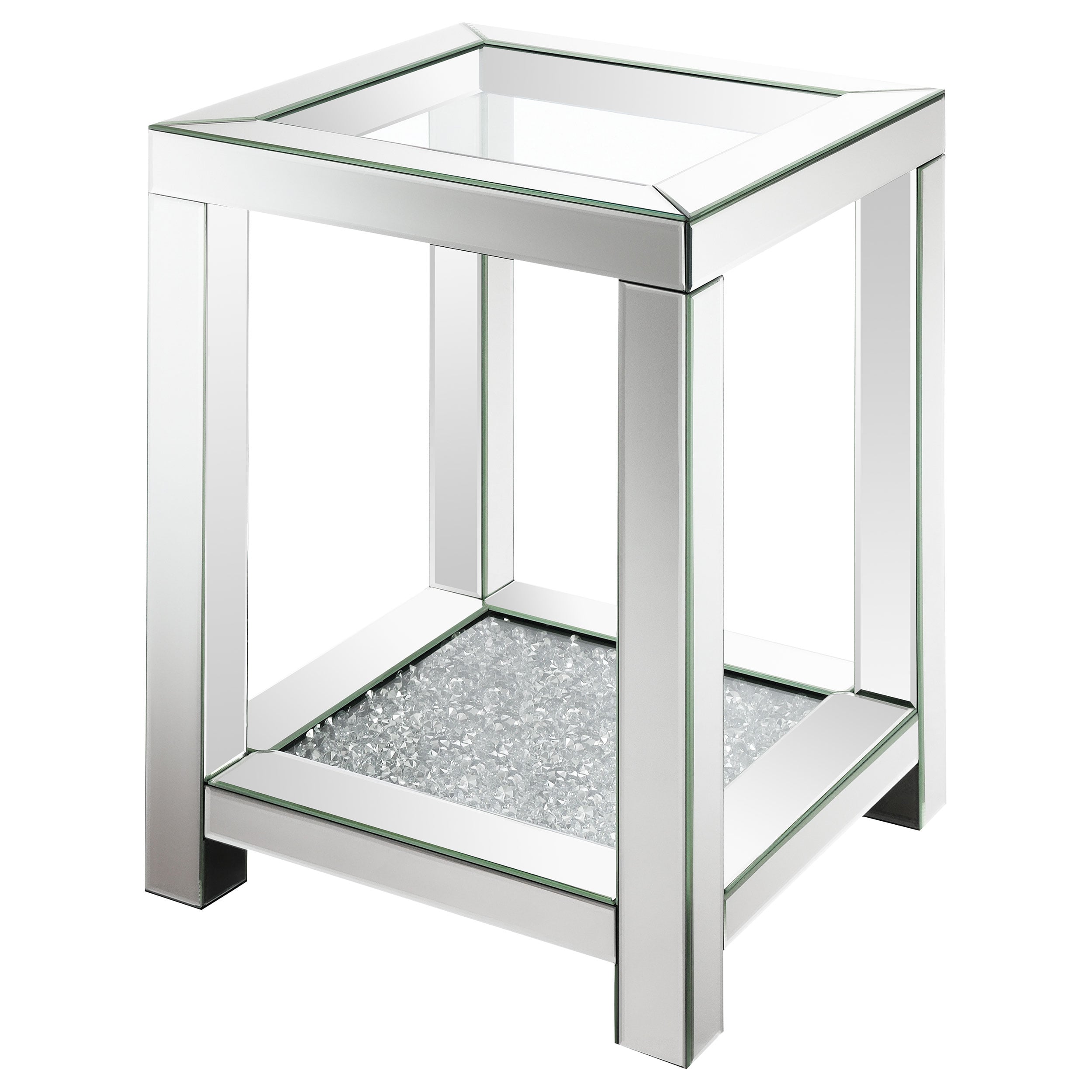 Coaster Valentina Valentina 1-shelf Glass Top Side End Table