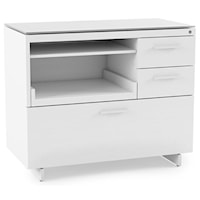 Contemporary 3-Drawer Multi-function Cabinet with Printer Shelf