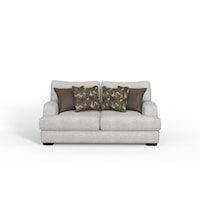 Contemporary Loveseat with Track Arms