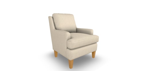 Transitional Accent Chair with Reversible Seat Cushion