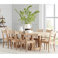 Contemporary 6- Piece Dining Set with Removable Leaf