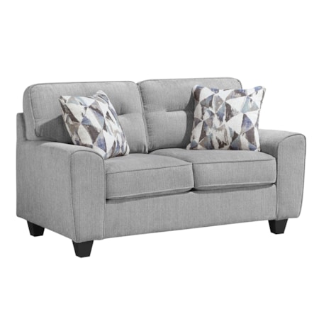Loveseat with Accent Pillows