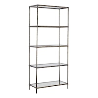 Bookcase in Antique Pewter Finish