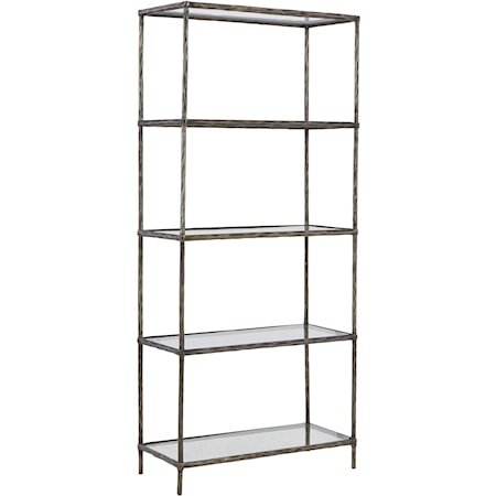 Bookcase in Antique Pewter Finish