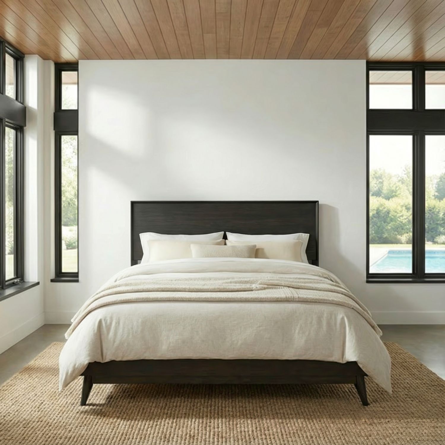 Liberty Furniture Century Modern King Bed Set w/Dresser, Mirror & Nightstand