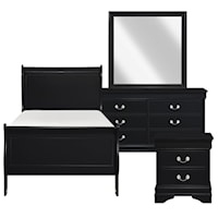 Traditional 4-Piece Twin Bedroom Set