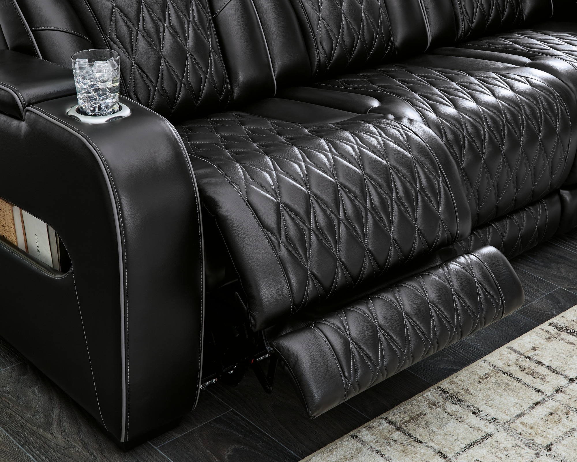Signature Design by Ashley Boyington Pwr Rec Sofa With Adj Headrest