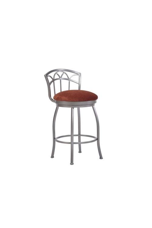 Fresno Flat Swivel With Back, No Arms Counter Stool With No Welt