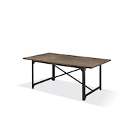 Reclaimed Wood and Metal Dining Table in Rodeo Brown and Black