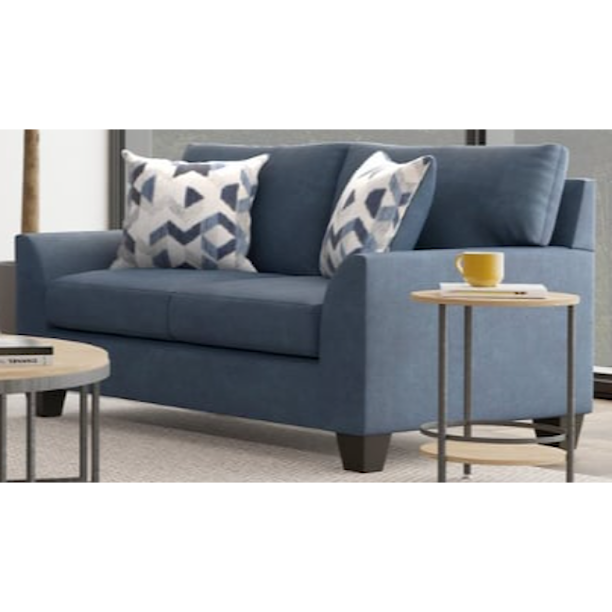 Peak Living 540 Loveseat with Flared Armrests