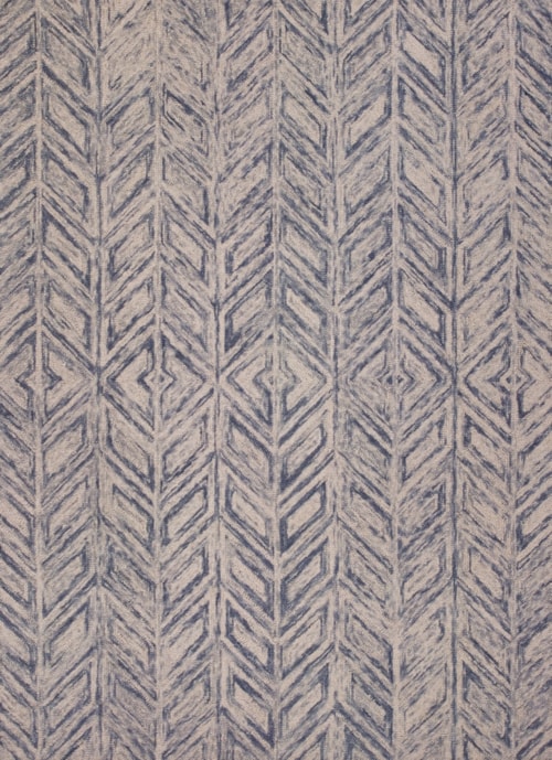 9' x 12' Blue Heather Herringbone Rug