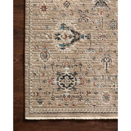 18" x 18"  Dove / Multi Rug