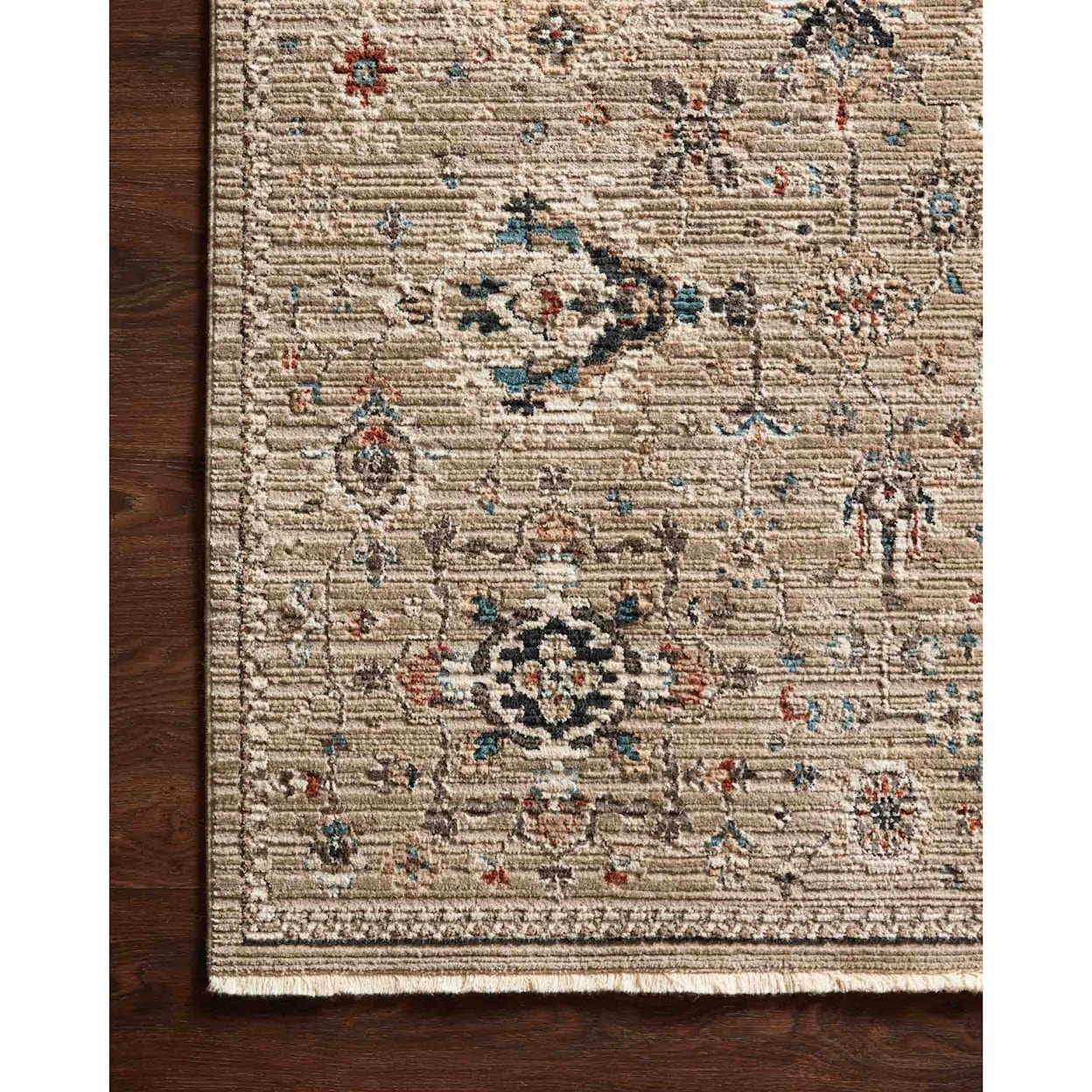 Reeds Rugs Leigh 18" x 18"  Dove / Multi Rug