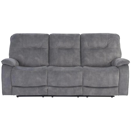 Casual Reclining Sofa with No-Gap Footrest