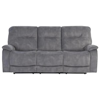 Casual Reclining Sofa with No-Gap Footrest