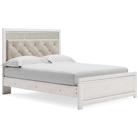 Queen Upholstered Panel Bed