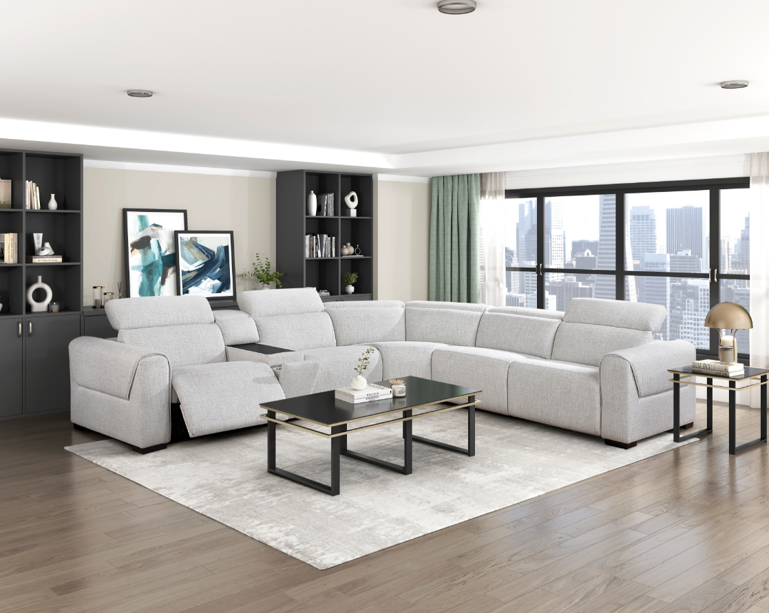Homelegance McPherson 6-Piece Power Reclining Sectional Sofa