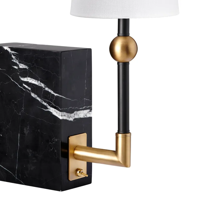 Crestview Collection Crestview Collection 16"H Metal and Marble Table Lamp