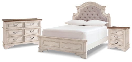 Full Panel Bed, Dresser And Nightstand