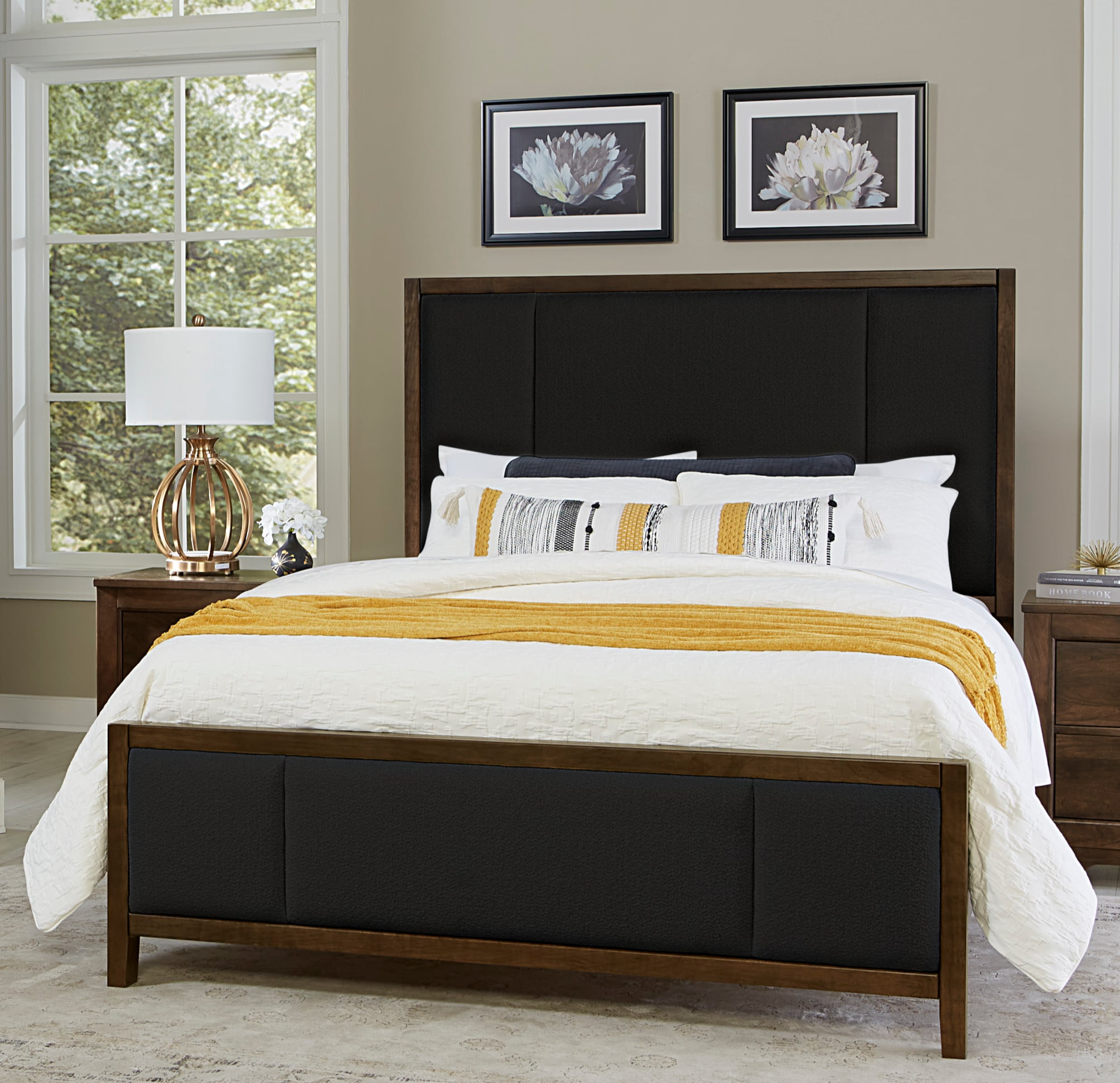 Artisan & Post Crafted Cherry Queen Upholstered Panel Bed