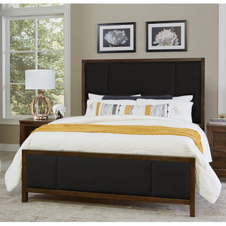 Queen Upholstered Panel Bed