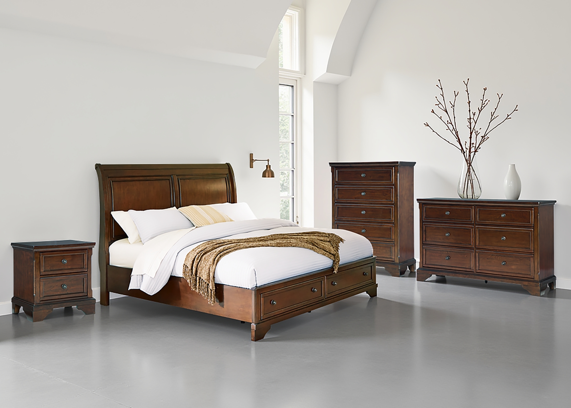 Queen Sleigh Storage Bed