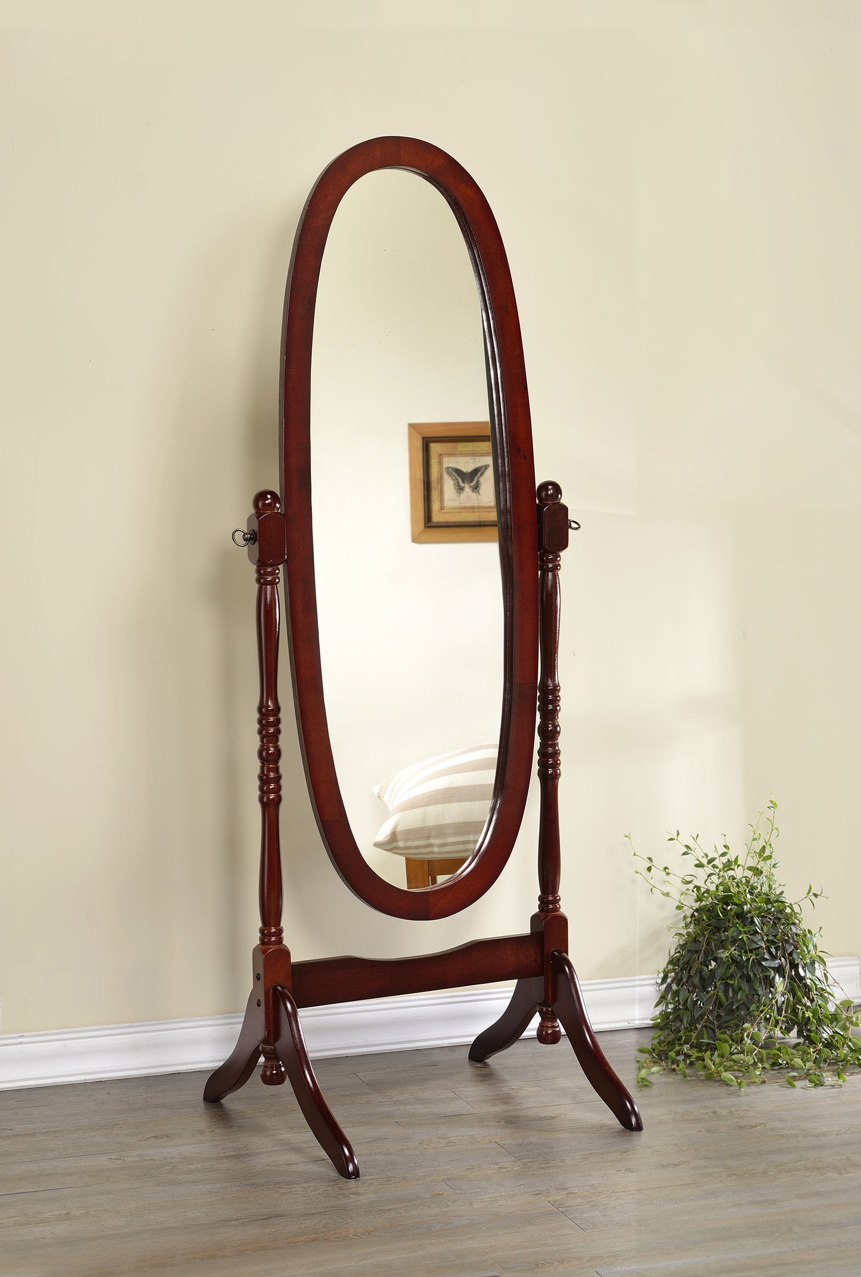 Wood Adjustable Full Length Cheval Mirror