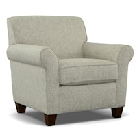 Transitional Accent Chair with Tapered Legs