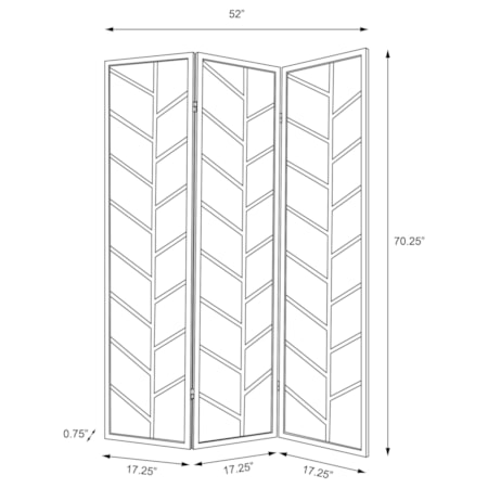 3-Panel Room Divider Folding Shoji Screen