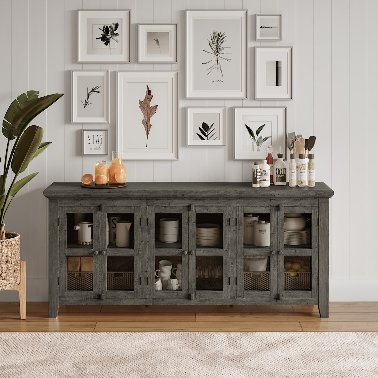 Jofran Rustic Shores 6 Door Low Cabinet