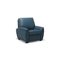 Lanza Casual Upholstered Pushback Chair with Pillow Arms