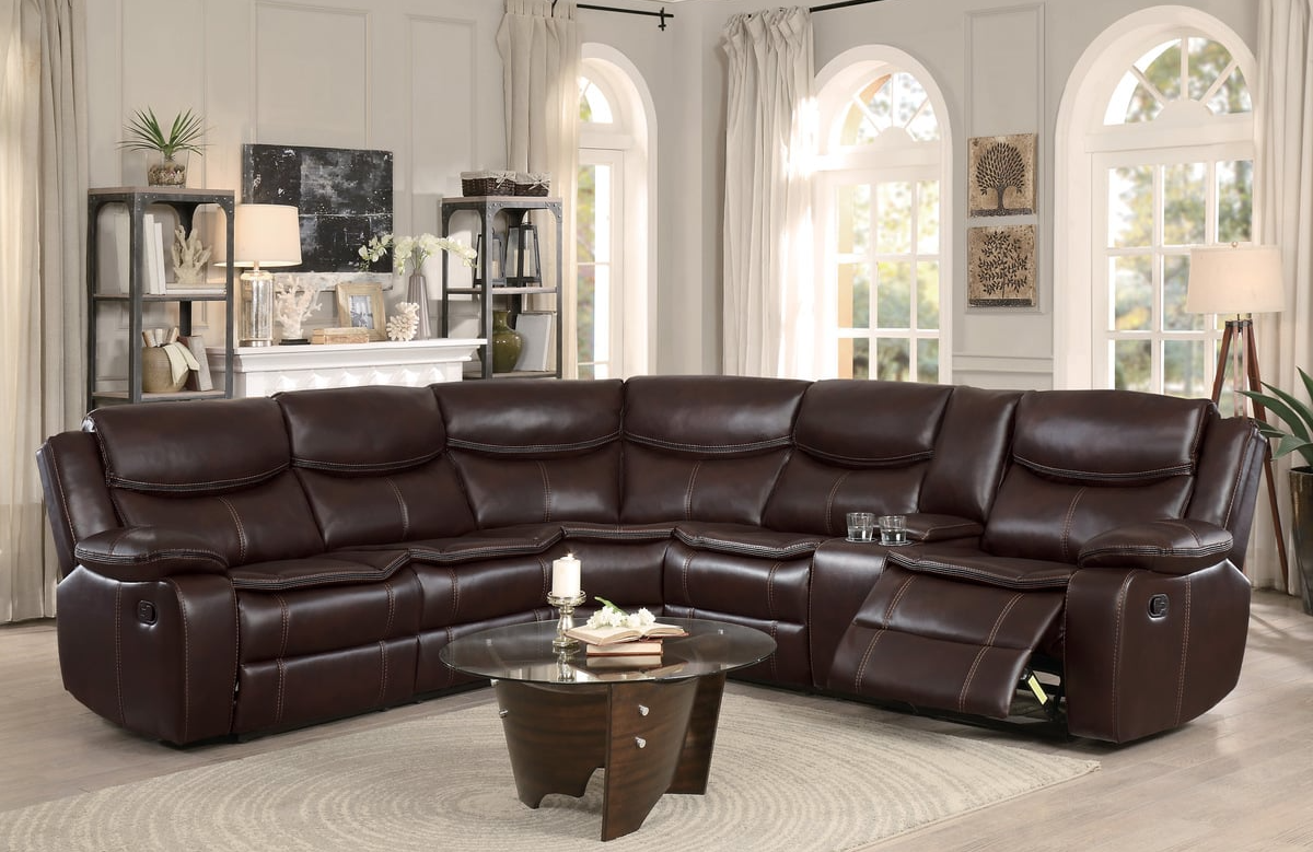 Homelegance Bastrop 3-Piece Sectional with Right Console
