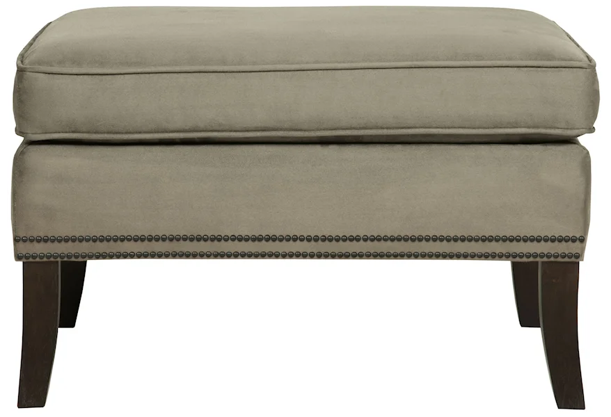 Interiors Kingston Leather Ottoman by Bernhardt at Baer's Furniture