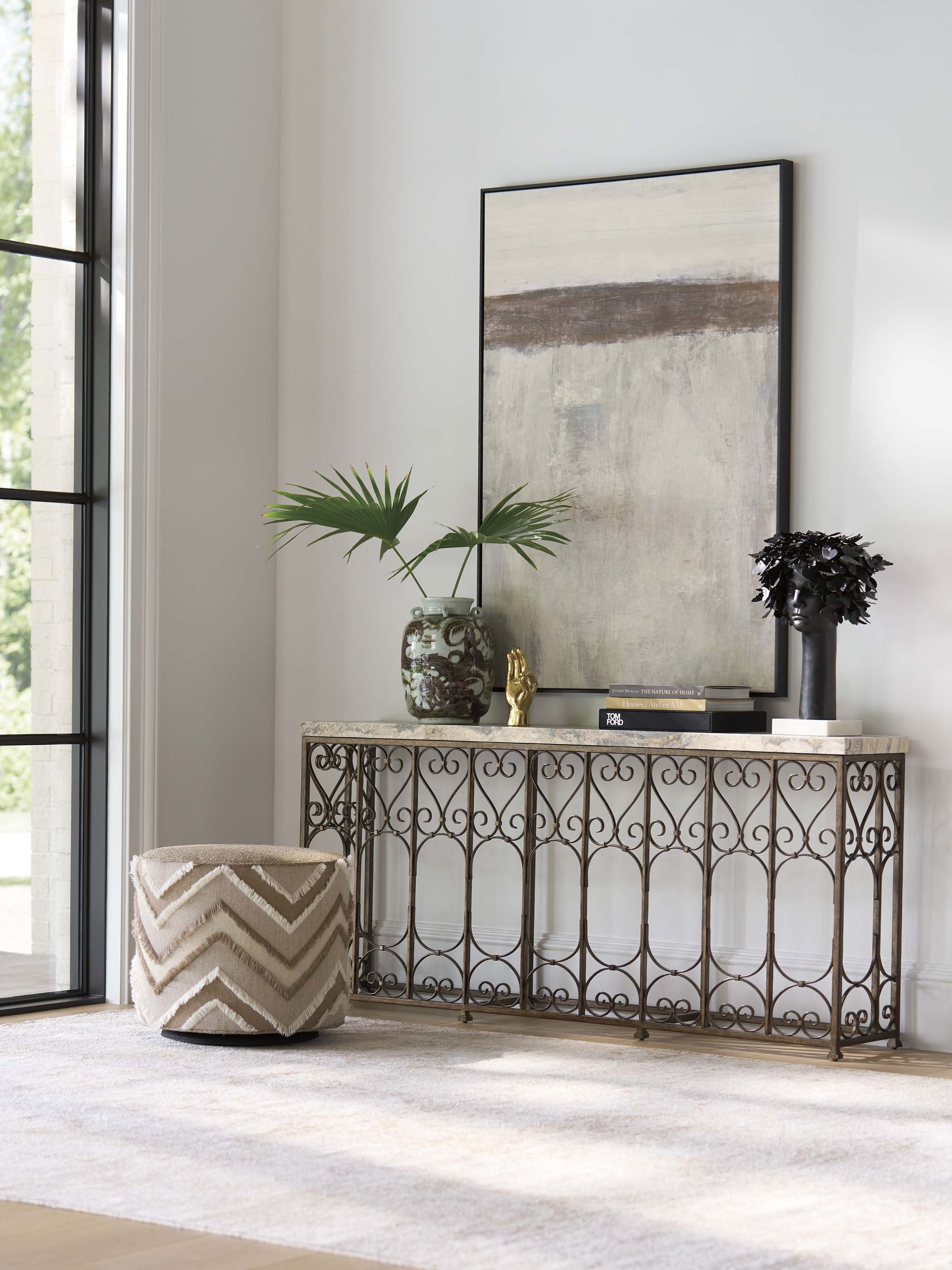 Barclay Butera Montecito Fletcher Metal Console Table