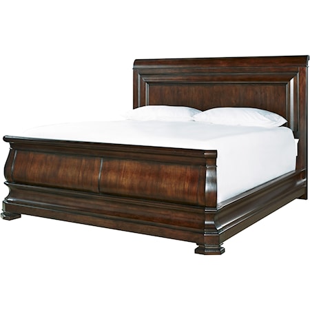 Transitional California King Sleigh Bed