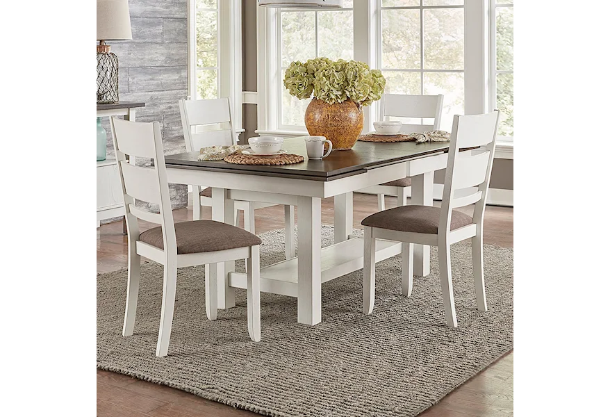 Brook Bay 5 Piece Trestle Table Set by Liberty Furniture at Reeds Furniture