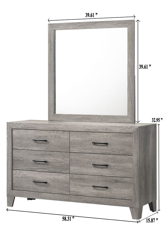 Dresser &amp; Mirror Set