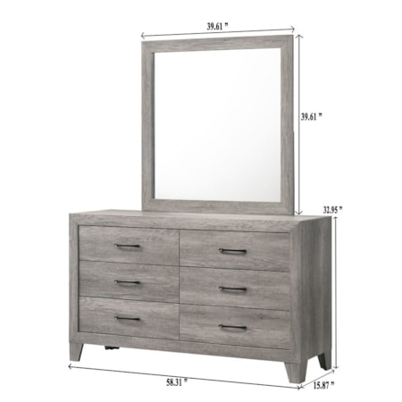 Dresser &amp; Mirror Set