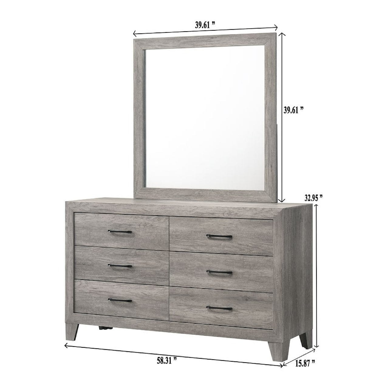CM Hopkins Dresser & Mirror Set