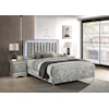 Crown Mark Krushed Silver KRUSHED SILVER LIGHT UP QUEEN BED |
