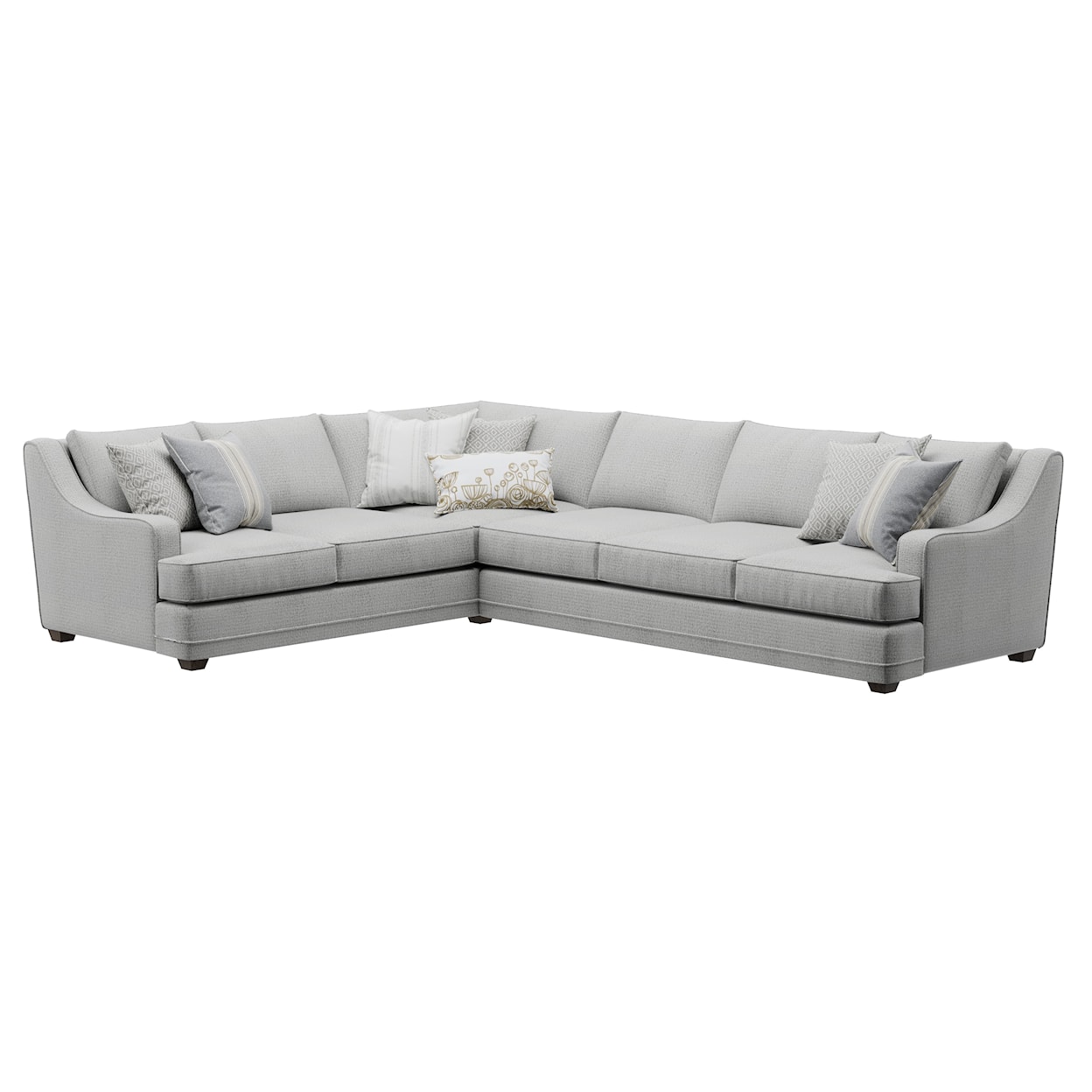 Fusion Furniture 7000 LIMELIGHT MINERAL 2-Piece Sectional