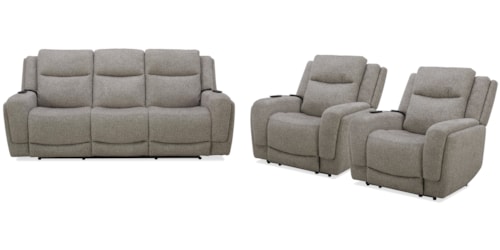 Casual Zero Gravity Power Reclining Sofa and Dual Recliners Set