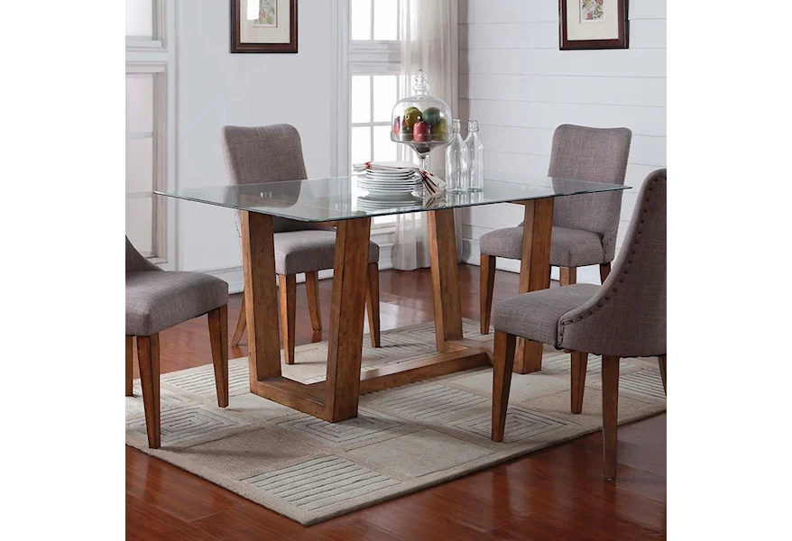 Encore  Glass Top Dining Table by Winners Only at Conlin's Furniture