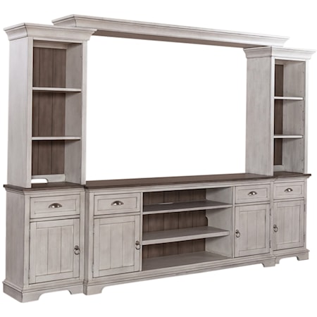 Farmhouse Entertainment Center with Piers