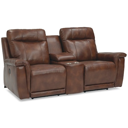 Westpoint Casual Reclining Console Loveseat with Cupholders