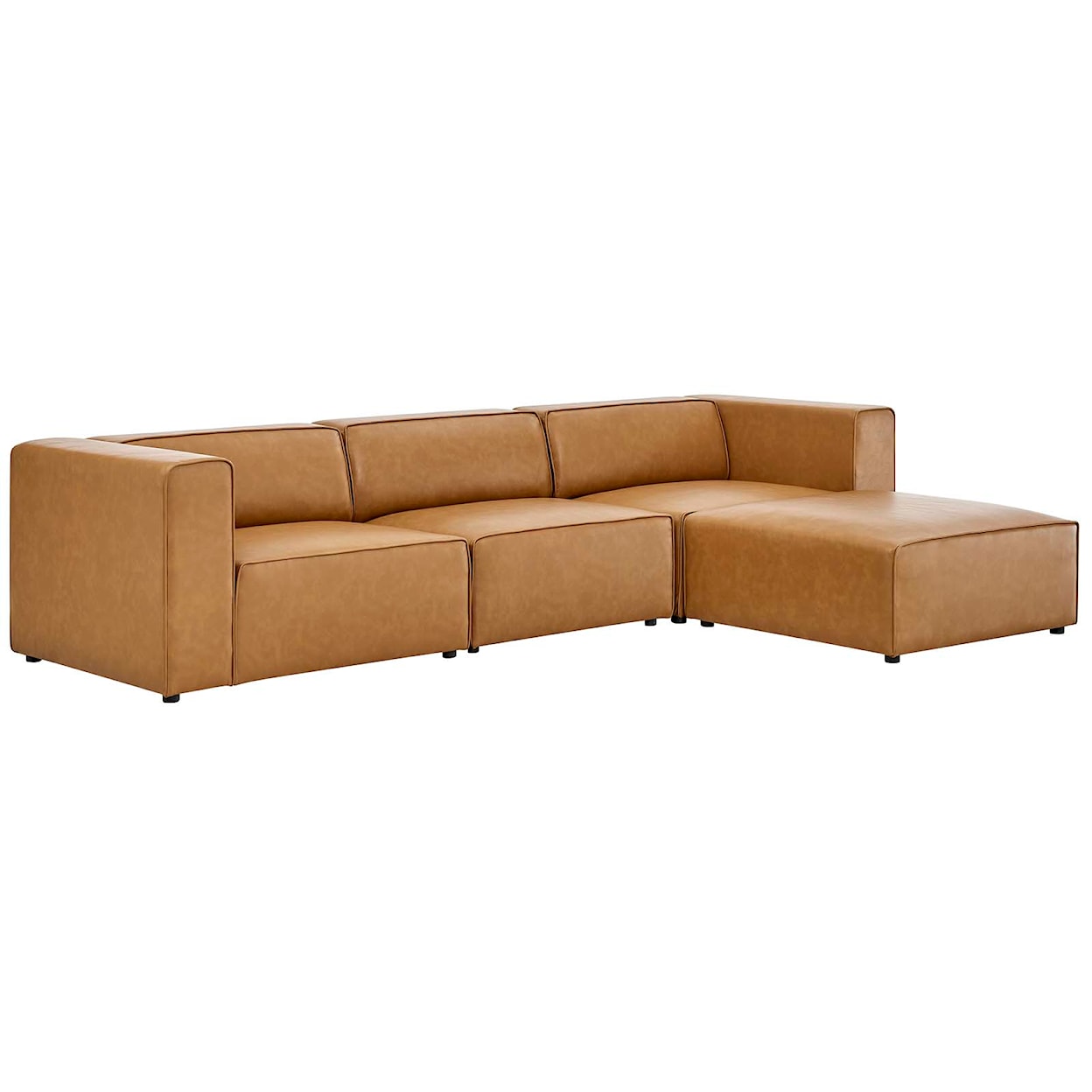 Modway Mingle Vegan and Ottoman Set