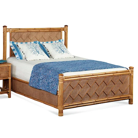 Tropical Queen Panel Chippendale Bed