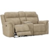 Ashley Furniture Signature Design Next-Gen DuraPella Pwr Reclining Loveseat with Adj Headrests