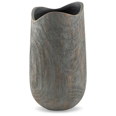 Casual Vase with Wood Grain Design