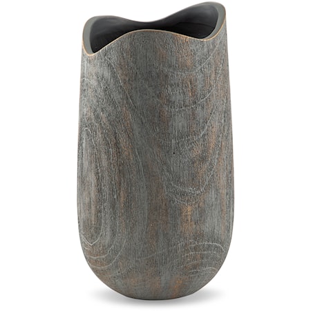 Casual Vase with Wood Grain Design